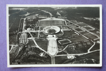 Ansichtskarte Luftbild AK Berlin 1936 Reichssportfeld Bahnhof Fussball Stadien Olympia Ortsansicht Architektur